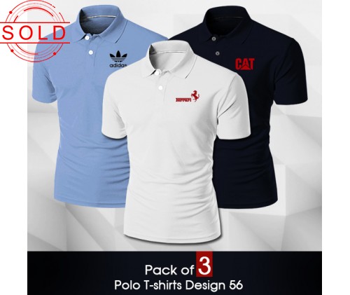 Pack of 3 Polo T-shirts Design 56